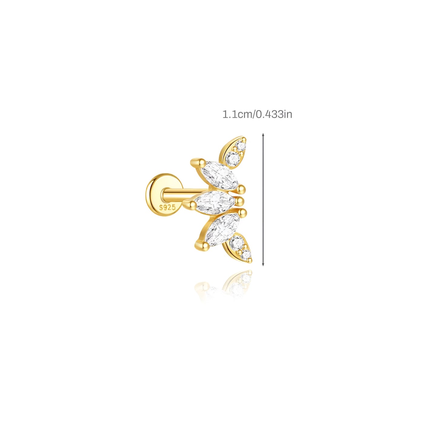 Tulip Flat Helix Ear Piercing