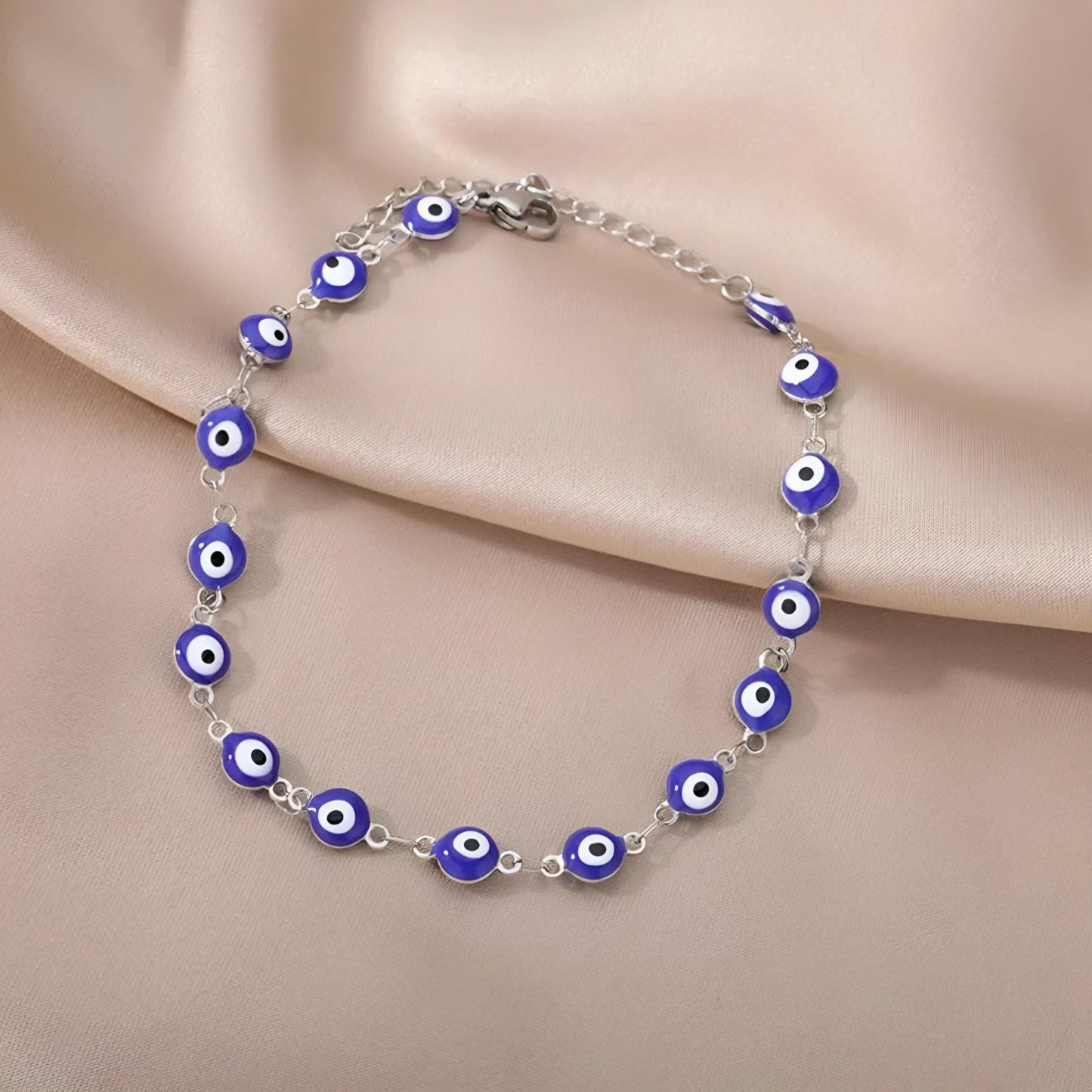 Evil Eye Silver Anklet