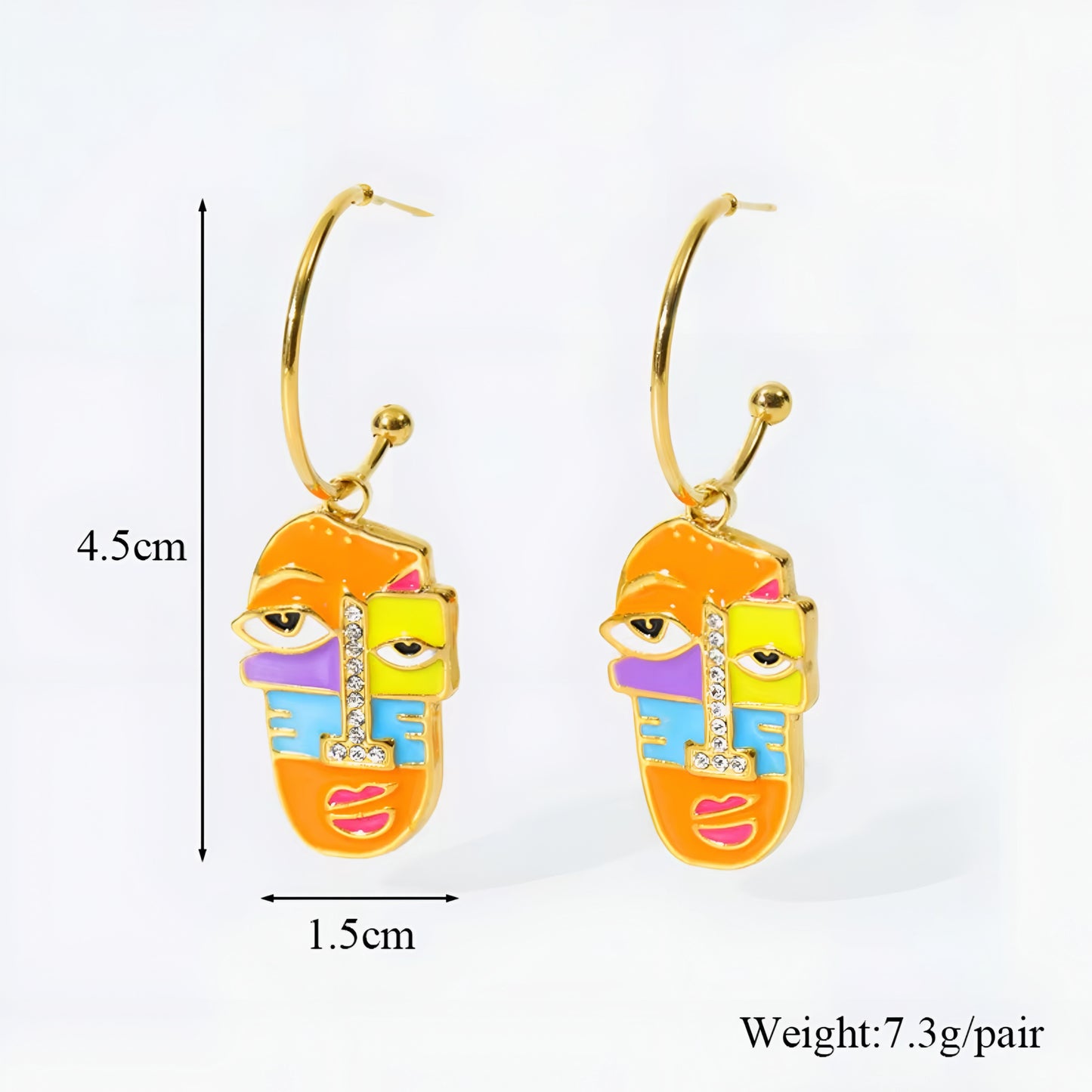 زوج أقراط Faces