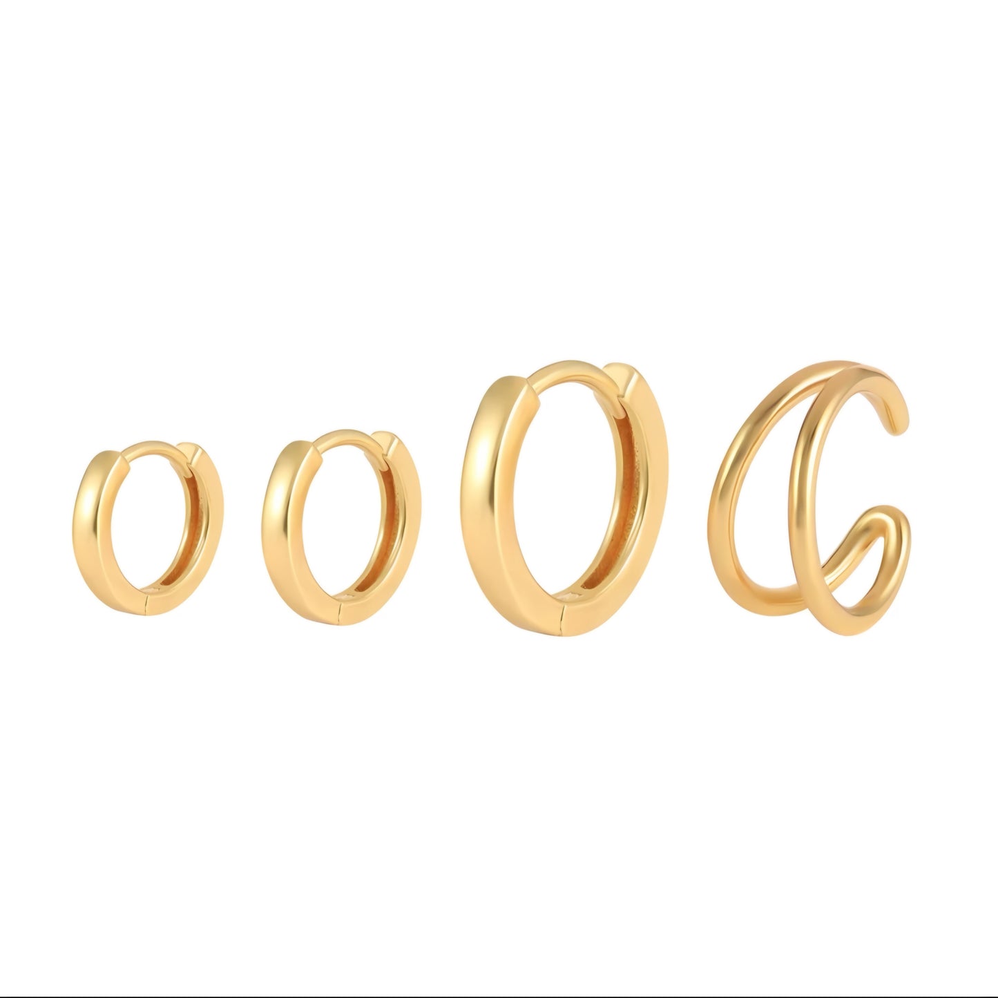 4pcs/set 3 Loops and Double cuff