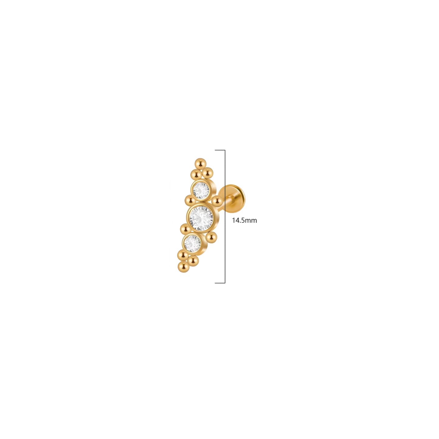 Helix Clear Zircon Ear Piercing