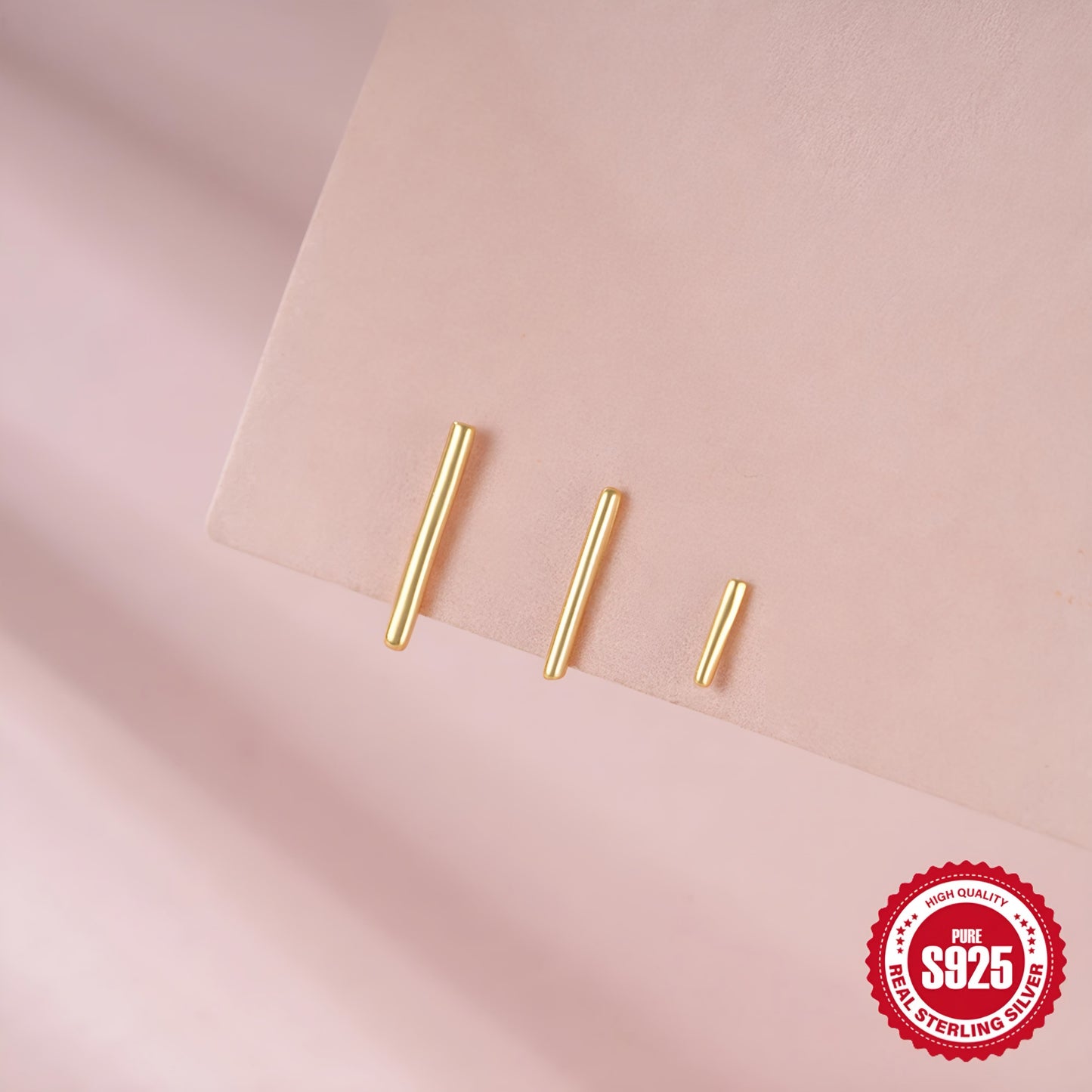 3pcs/set Stud 3 Rodes Earrings
