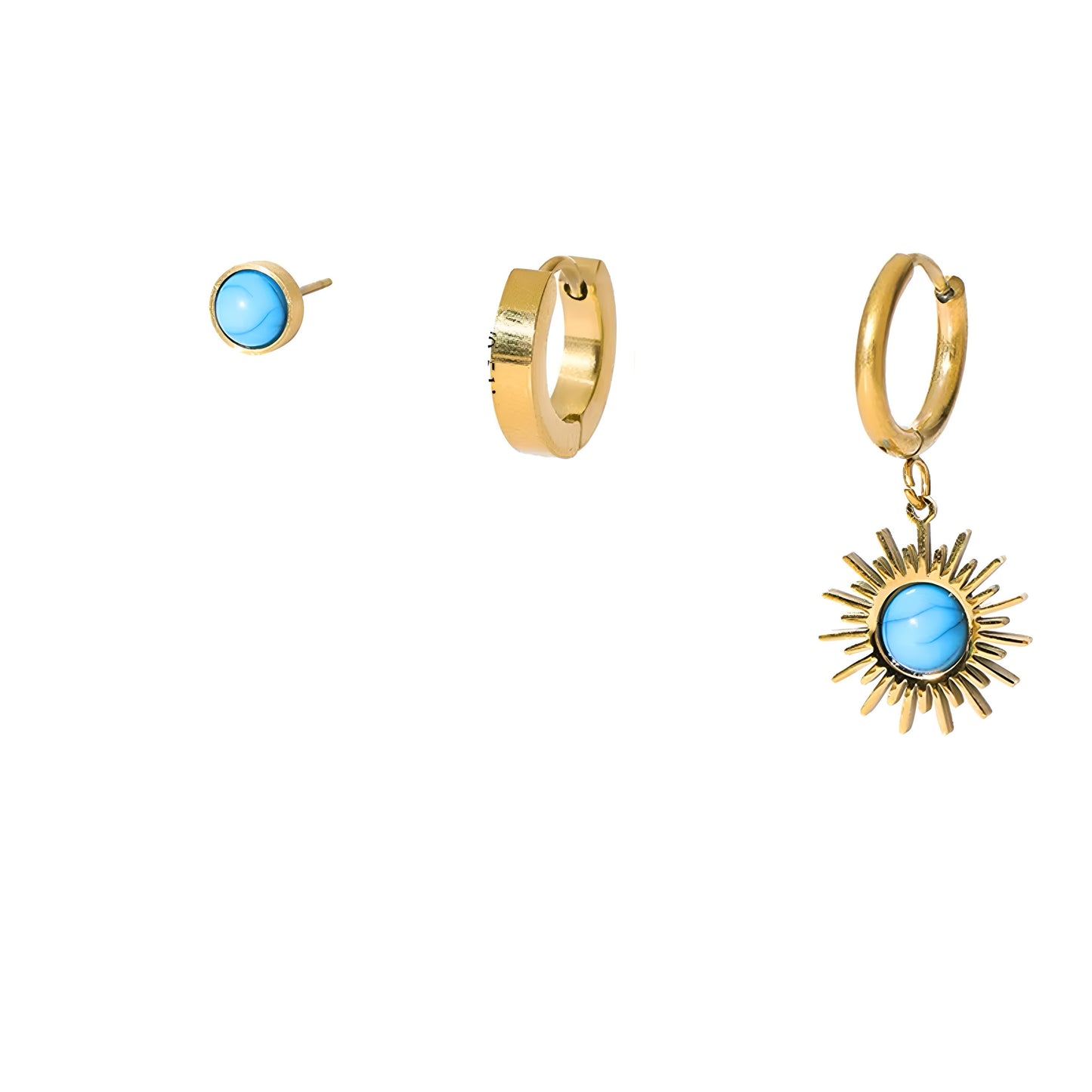 3pairs/set Turquoise Earring Set