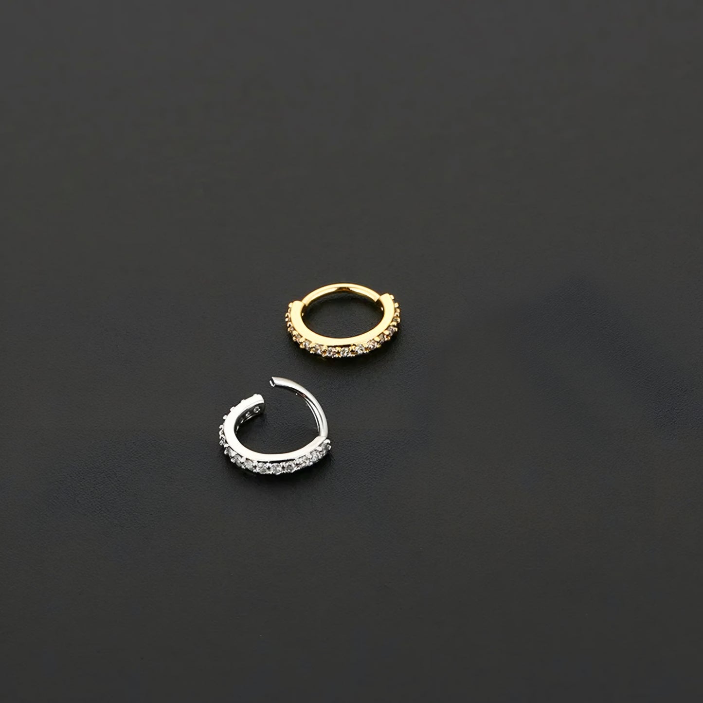 Zircon Hoop Nose Piercing