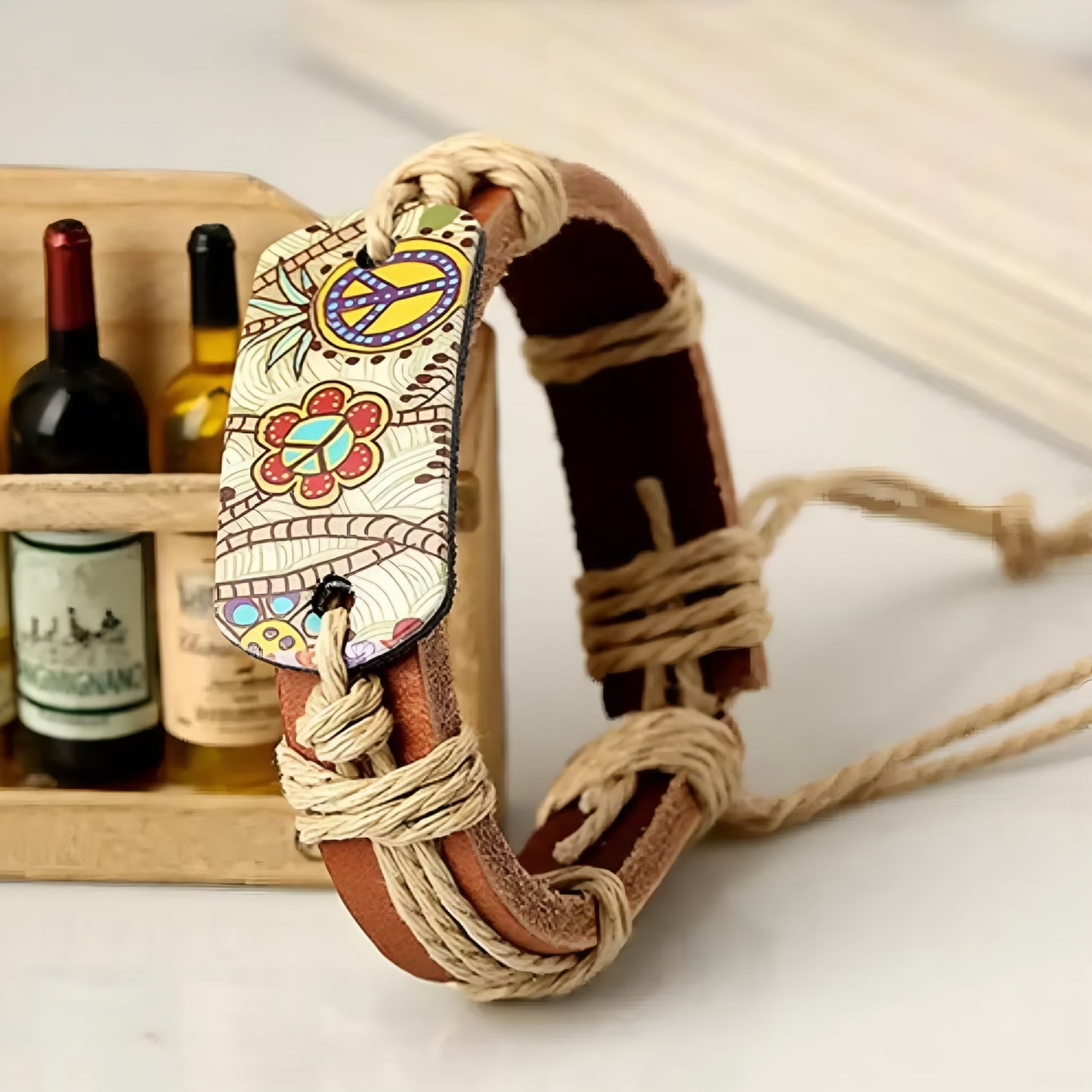 Leather Fabric Bracelet