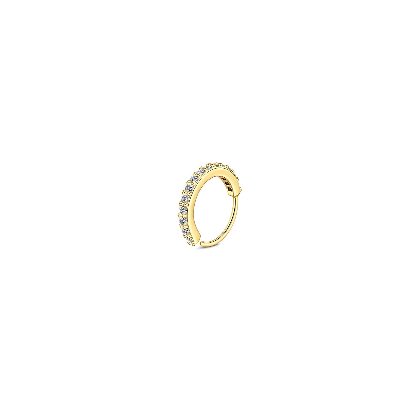 Zircon Hoop Nose Piercing
