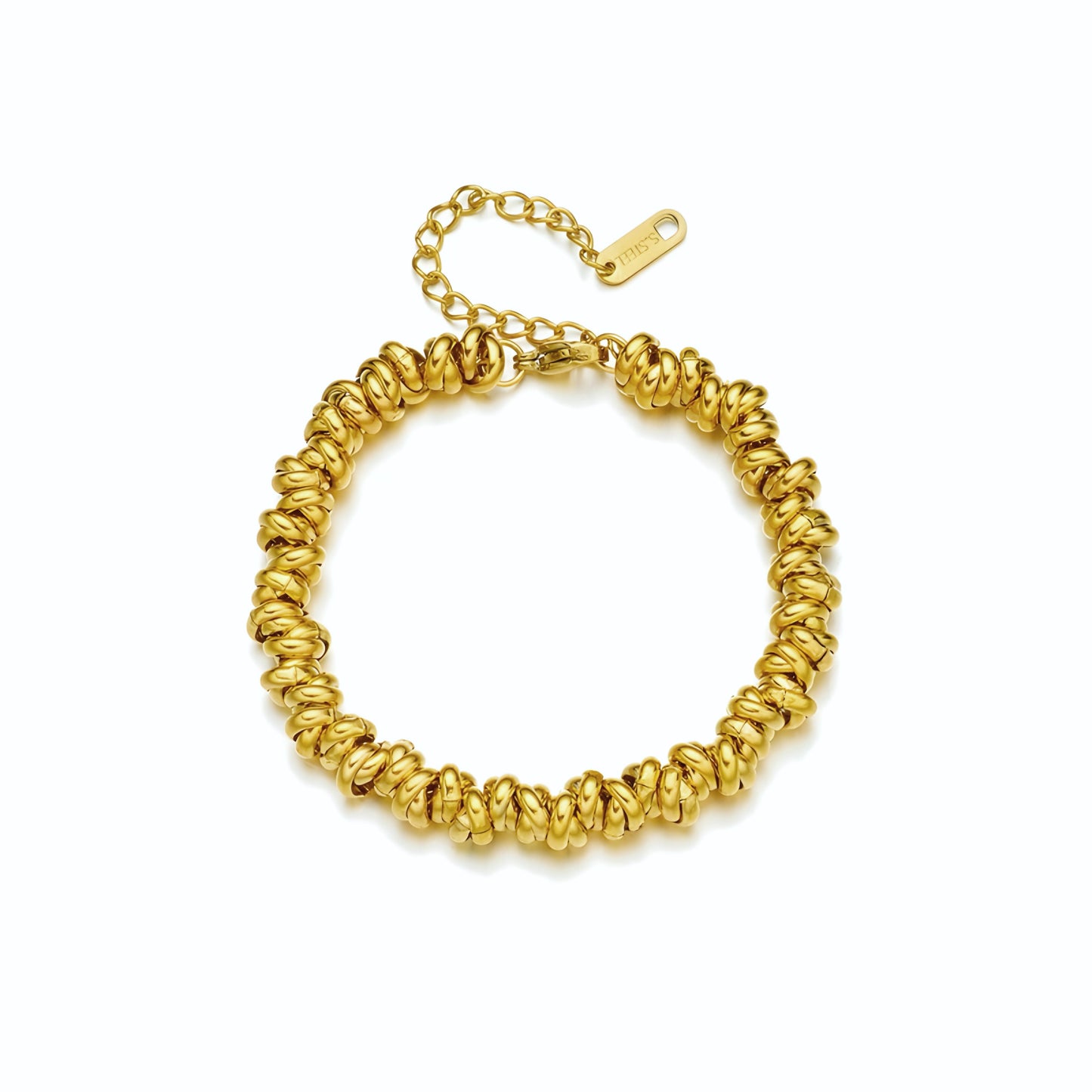 Overlapping Rings Chain Bracelet