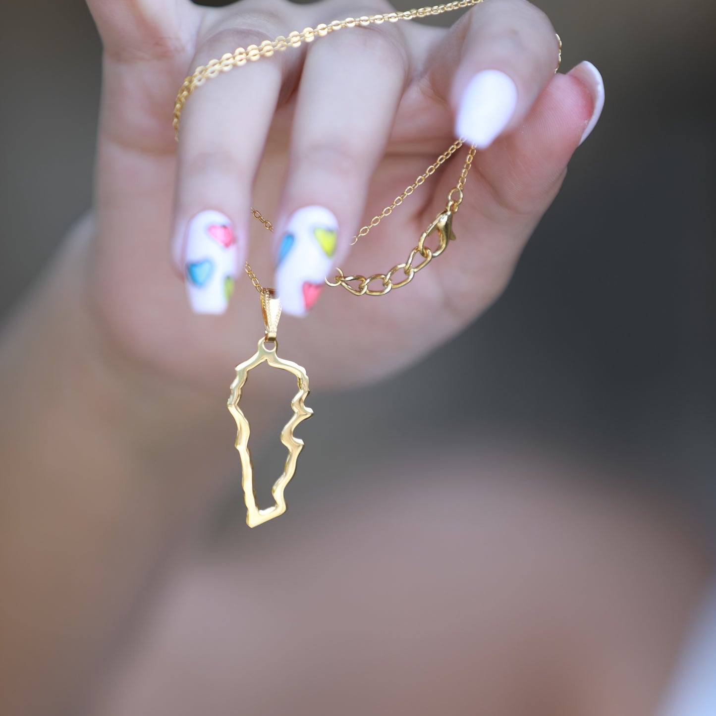 18k Gold Plated Lebanon Border Map