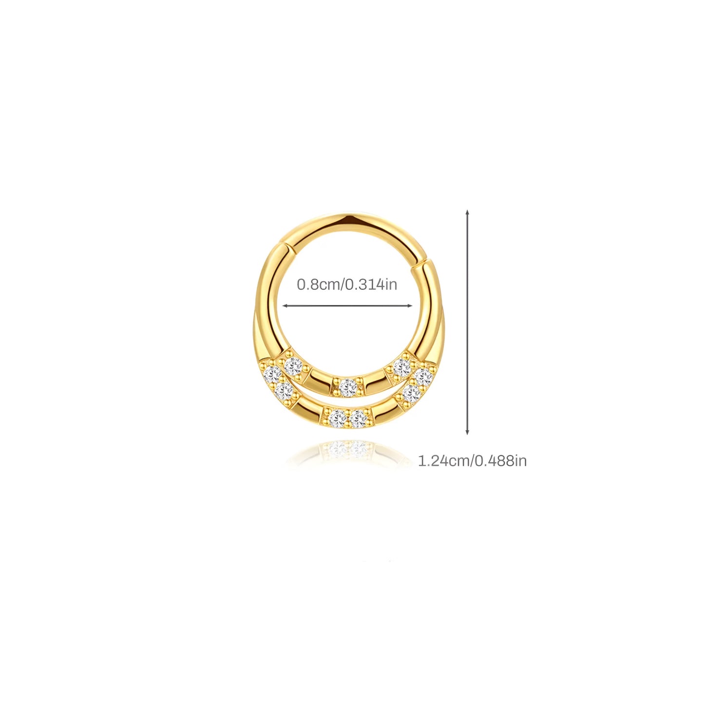Double Loop Daith Ear Piercing