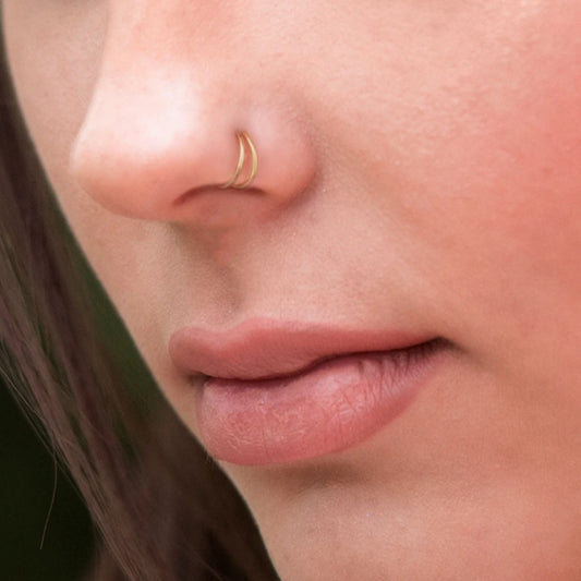 Double Loop Fake Nose Piercing
