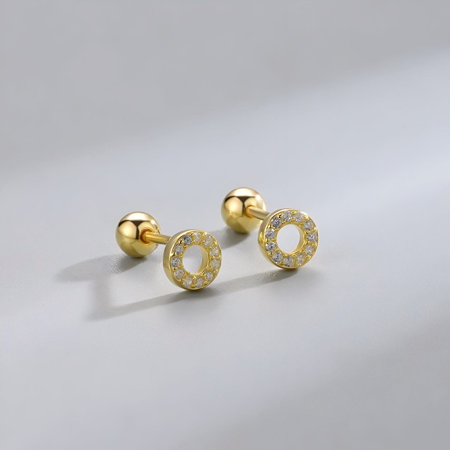 Circle Zircon Ball Ear Piercing