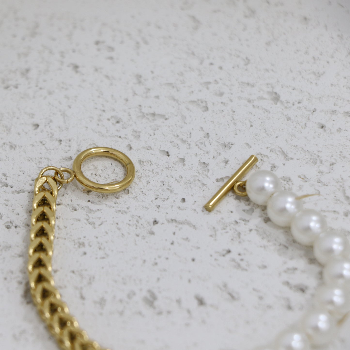 Pearl T Lock bracelet