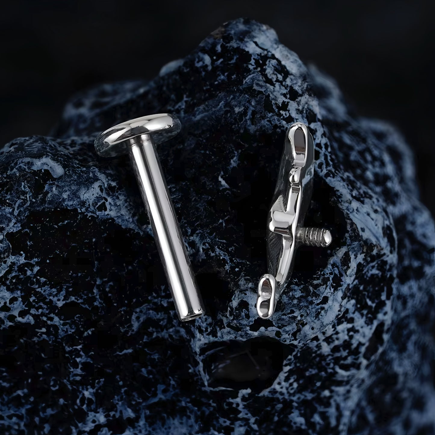Titanium Dolphin Cartilage Flat Ear Piercing