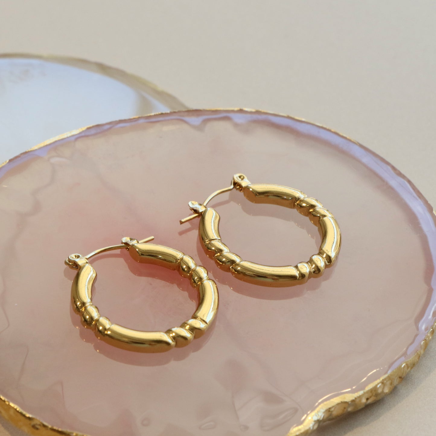 3 Twist Circle Earring Pair
