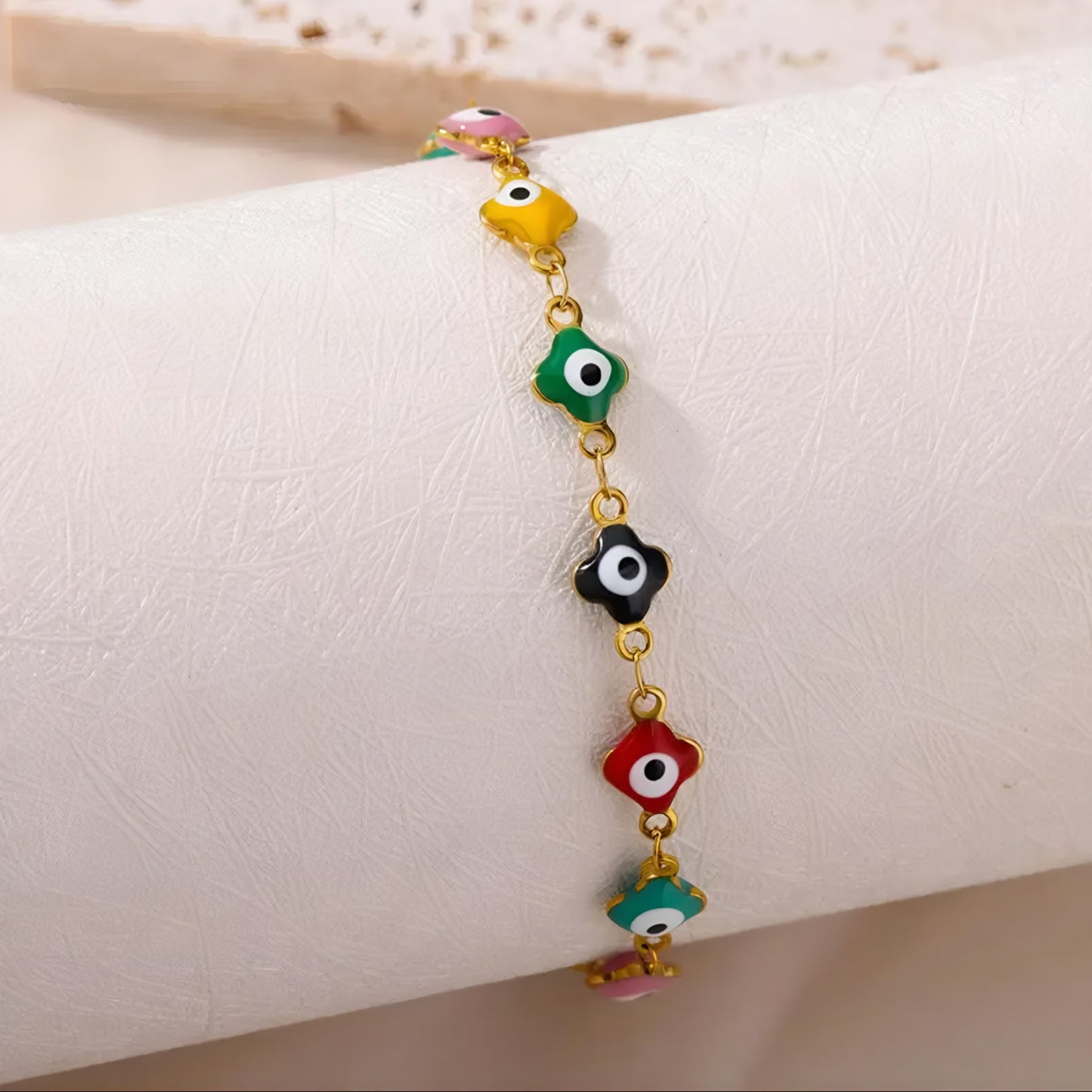 Multi Color Evil Eyes Anklet