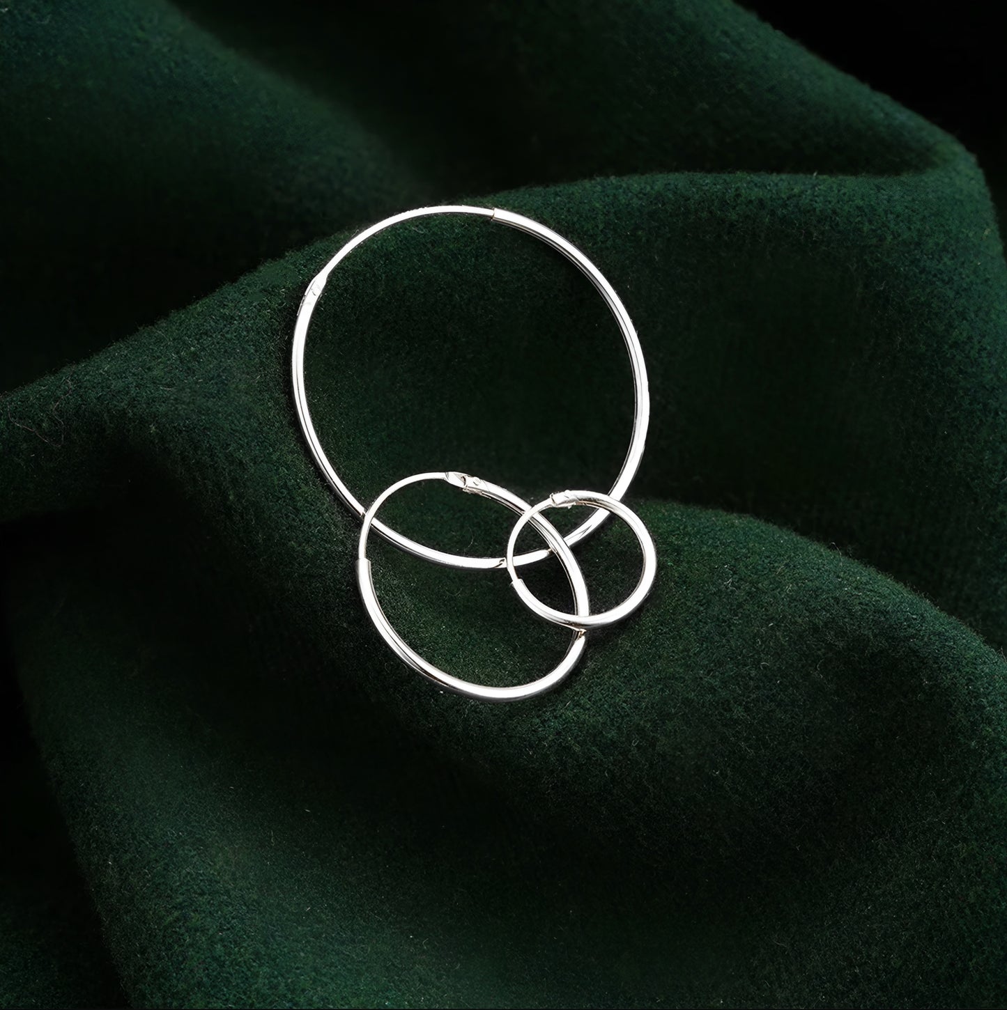 3pcs/set Multi Size Hoop Earrings