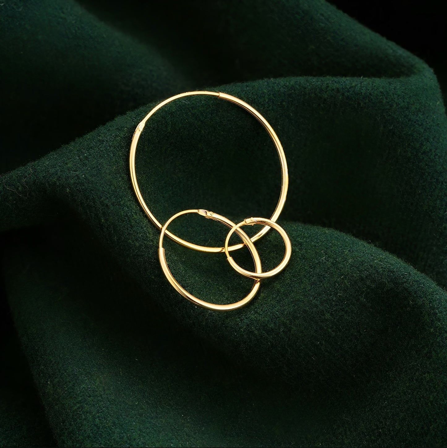 3pcs/set Multi Size Hoop Earrings