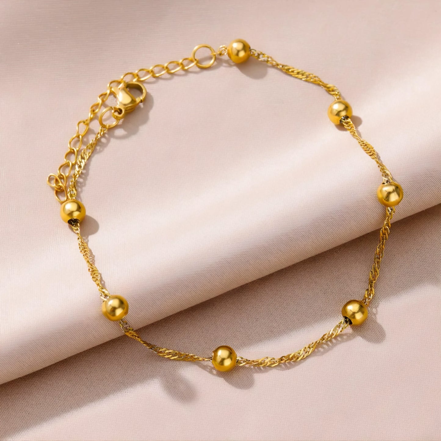 Steel Beads Chain Anklet