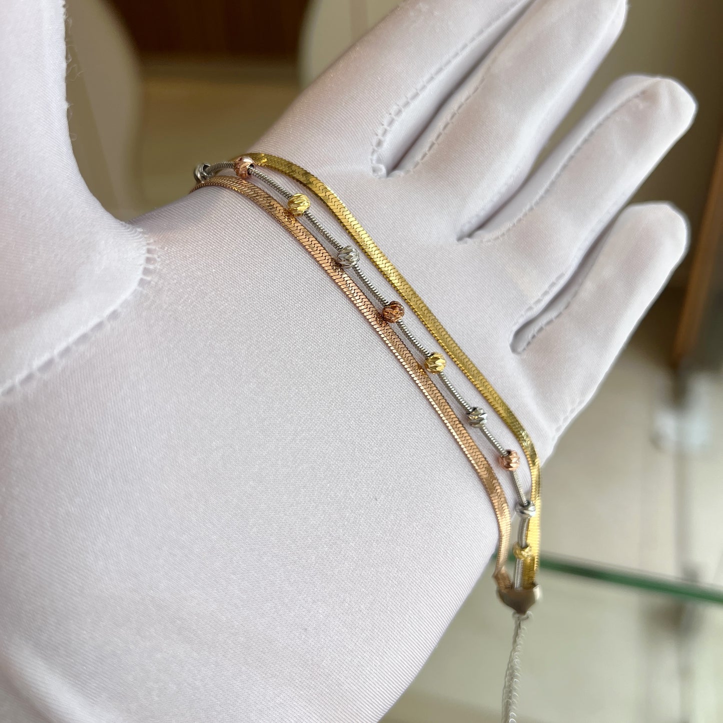3 Layers Multicolor Snake Chain Bracelet