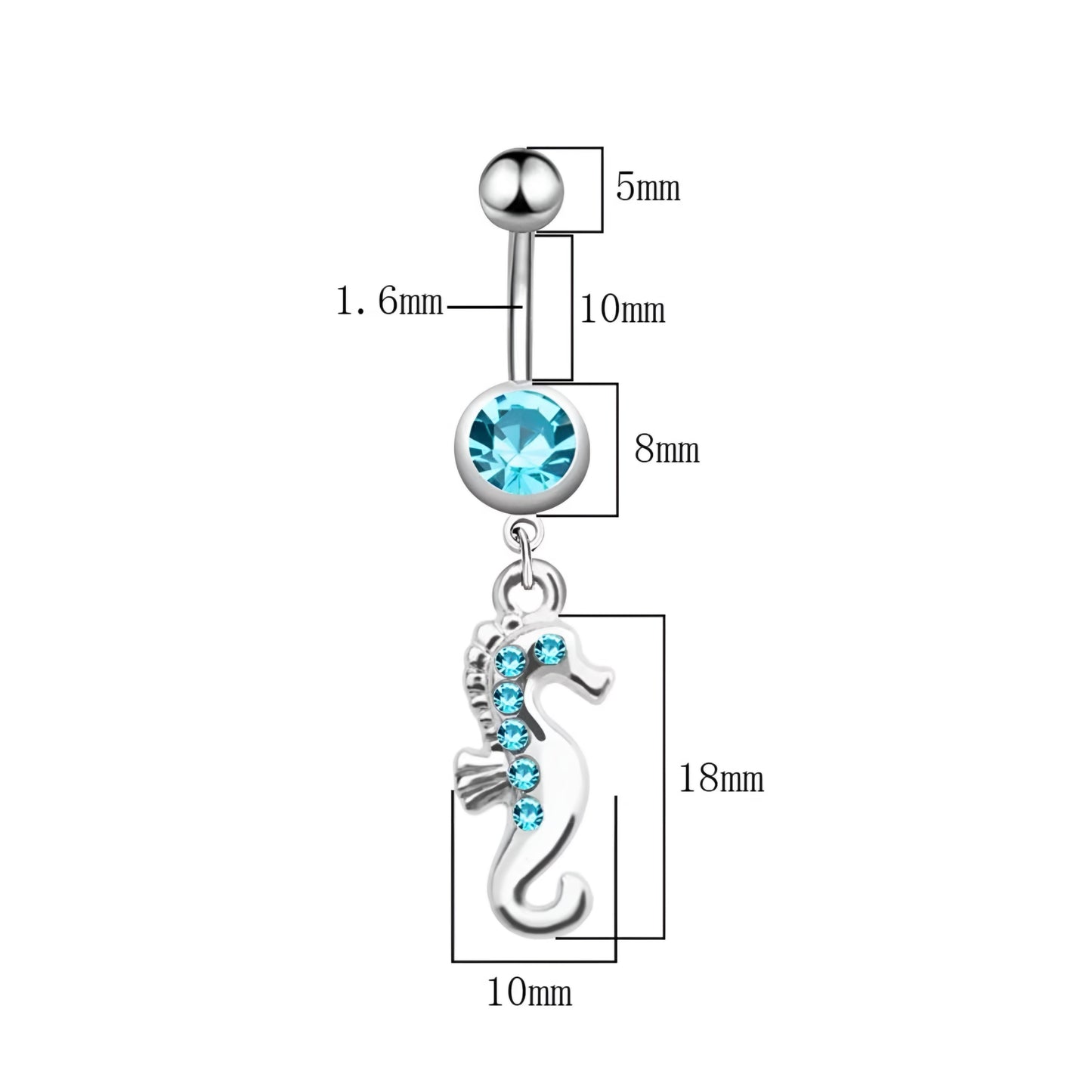Sea Horse Belly Piercing