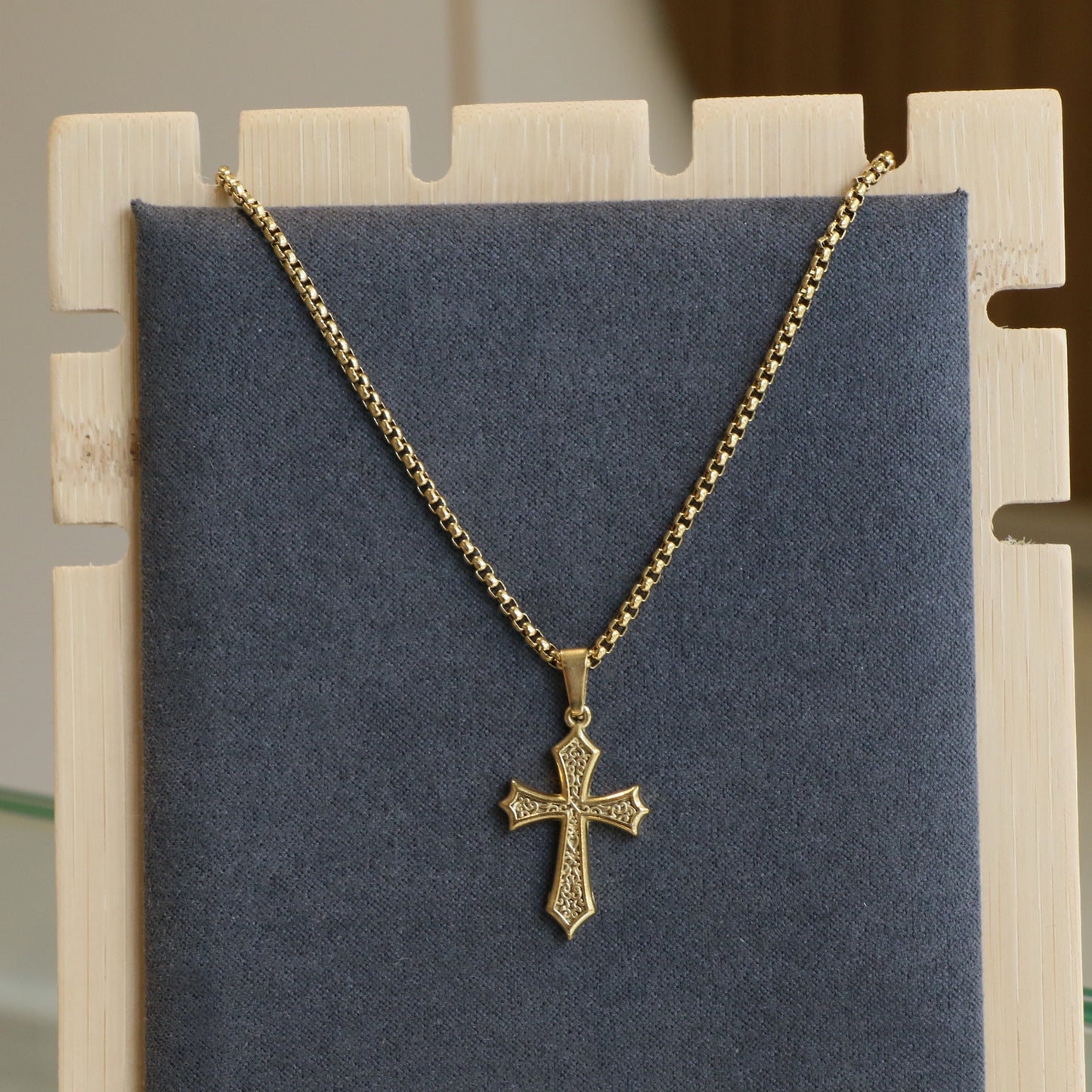 Frame Cross Necklace