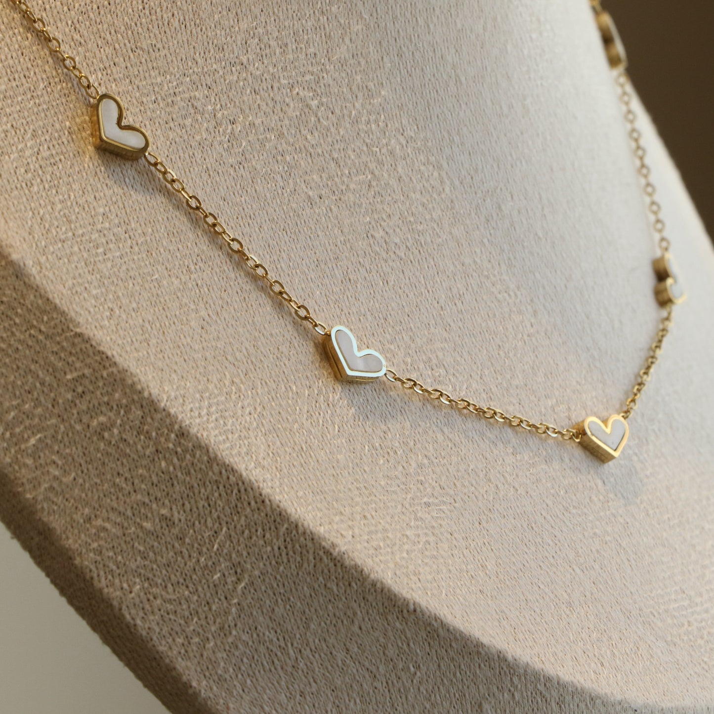 Lovely Hearts Necklace Earring Set