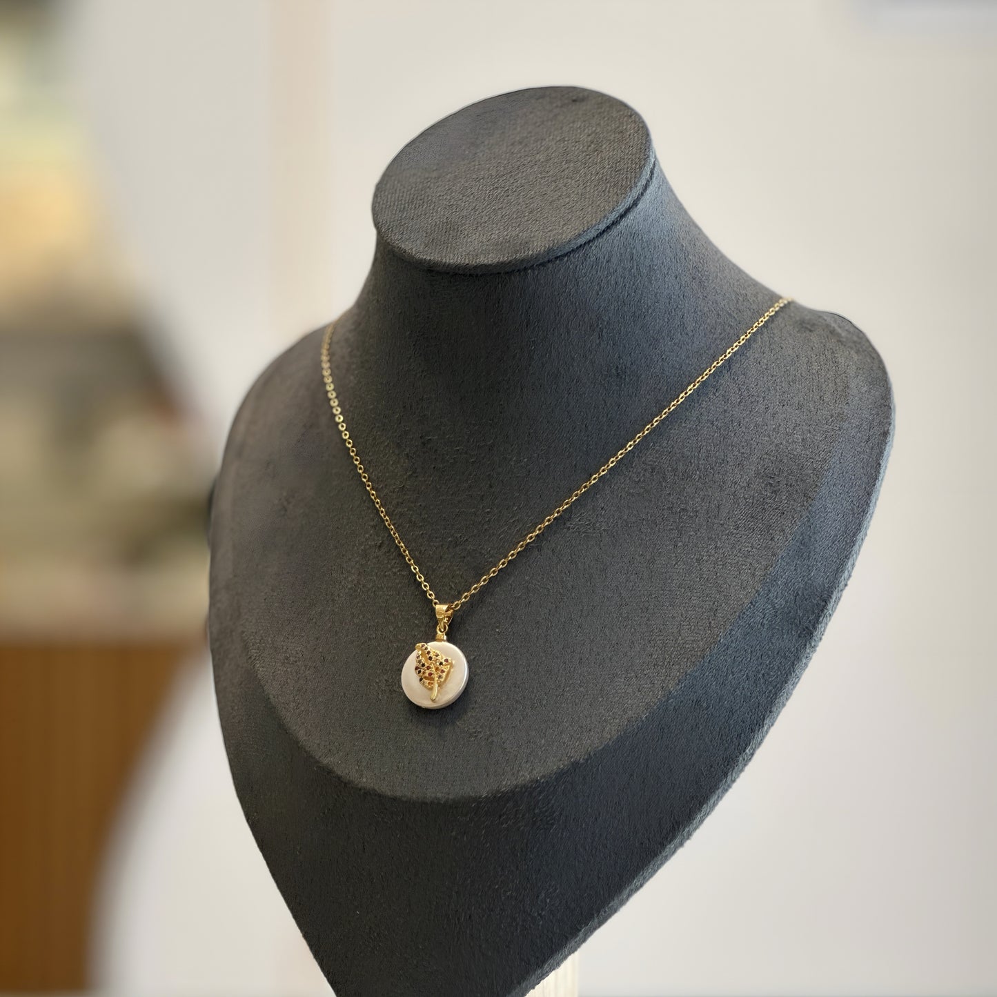 Pearl Leaf Necklace