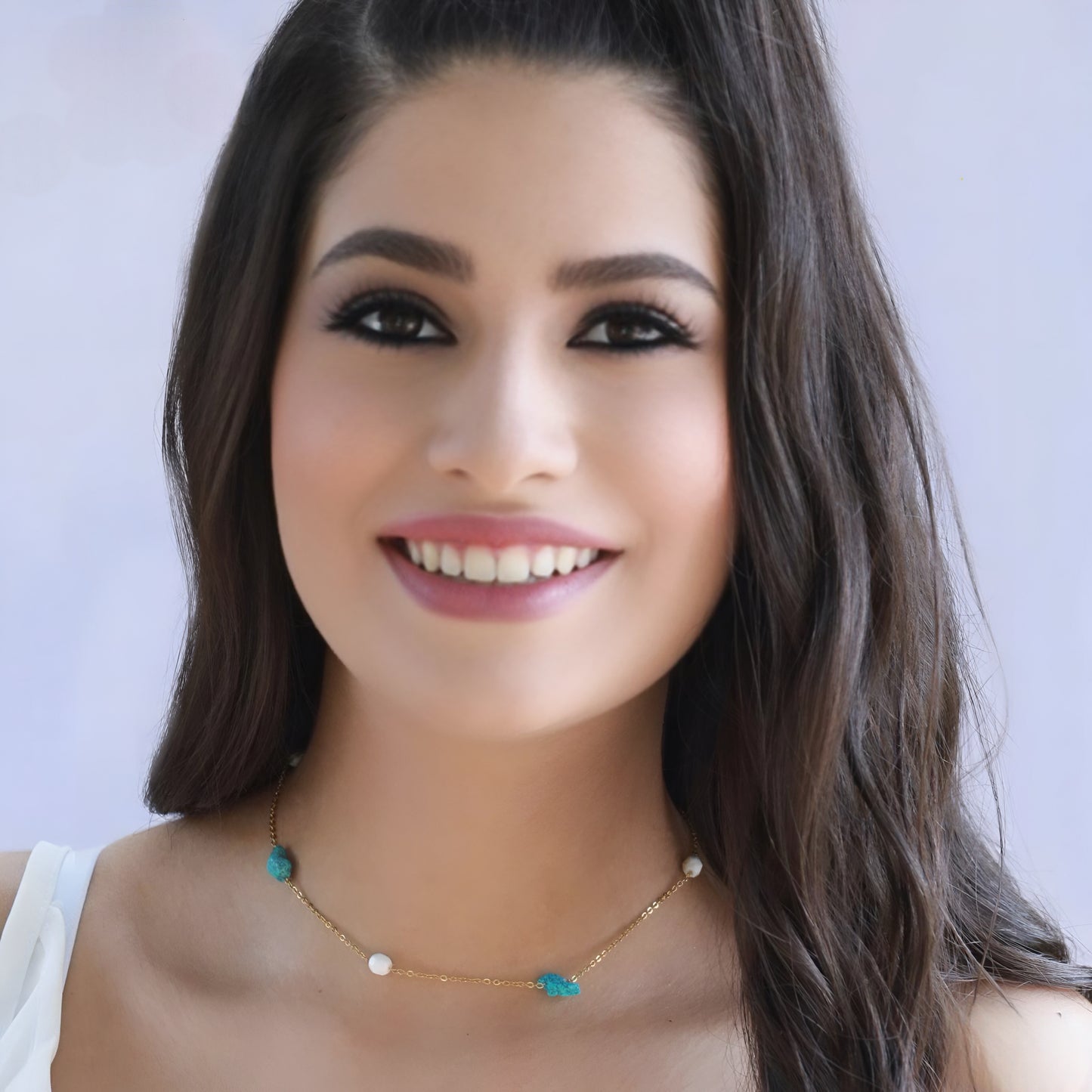 Fayrouz Stones Necklace