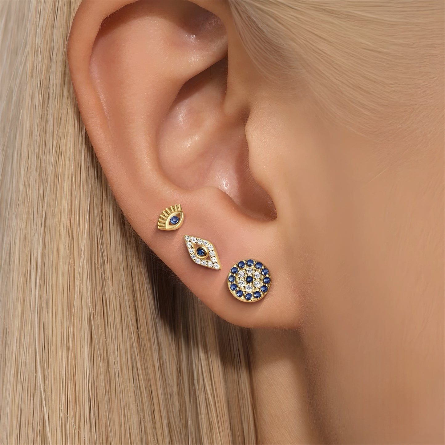 3pcs/set Evil Eye Earring