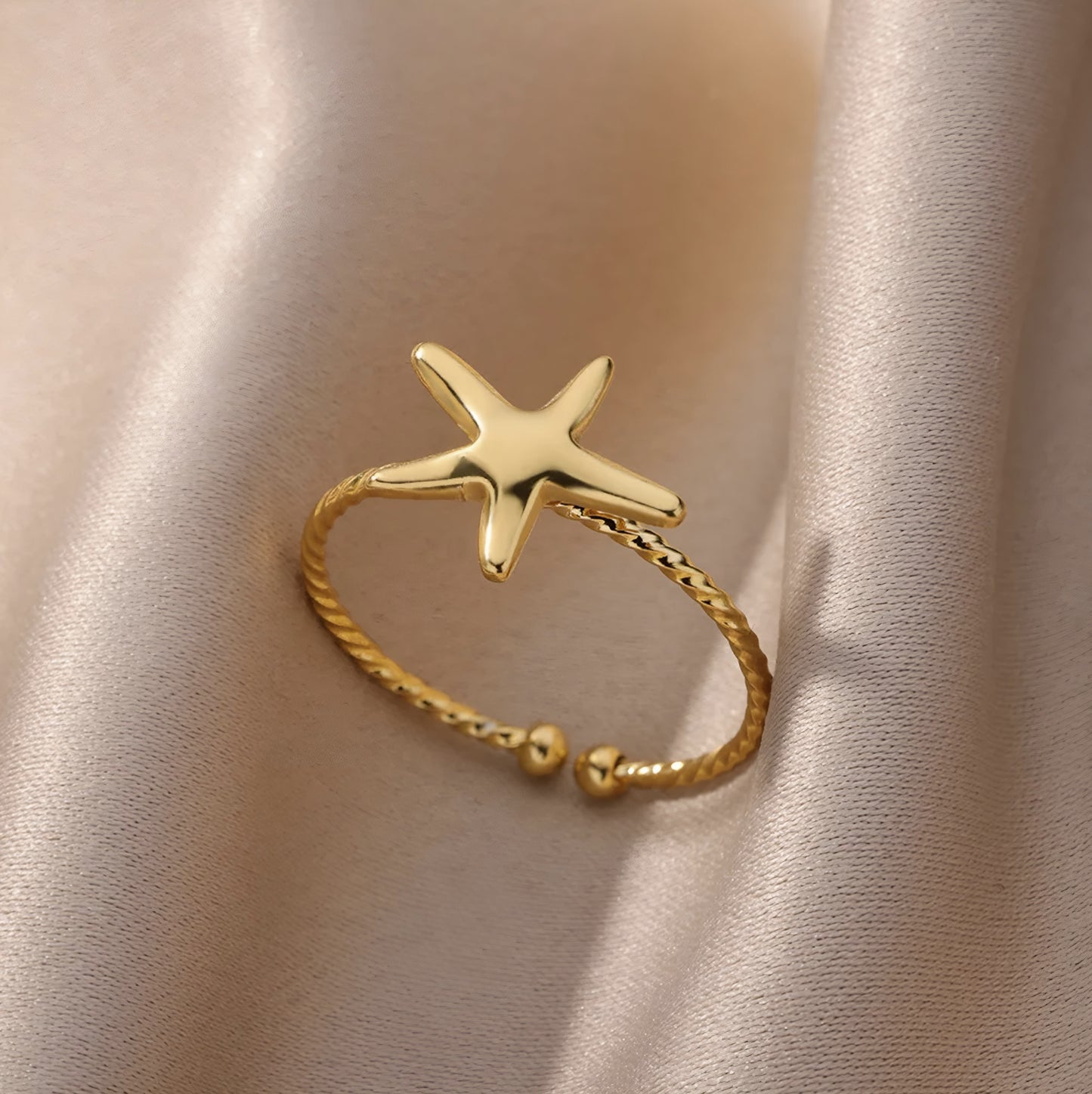 Twisted Starfish Adjustable Ring