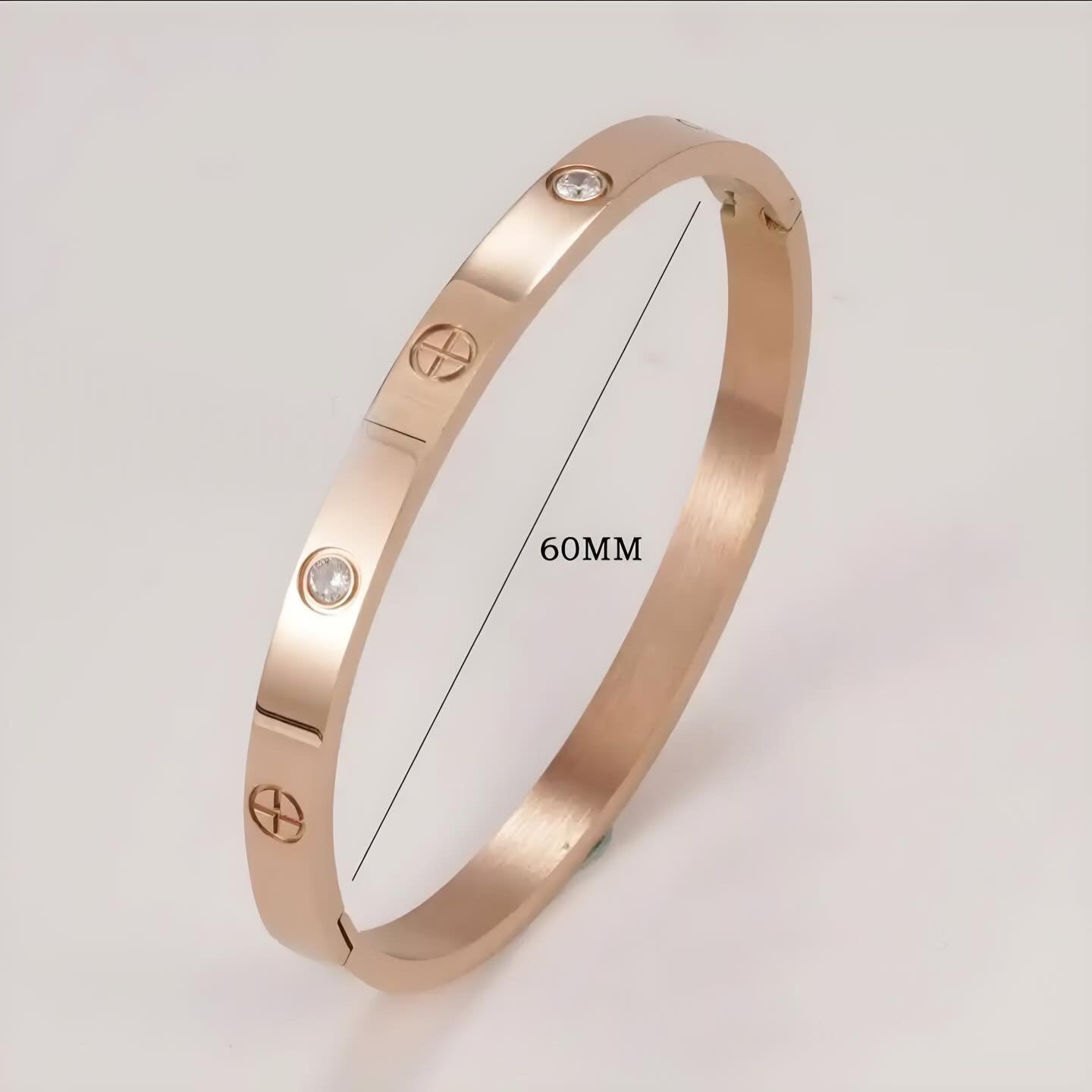 Screw Zircon Bangle