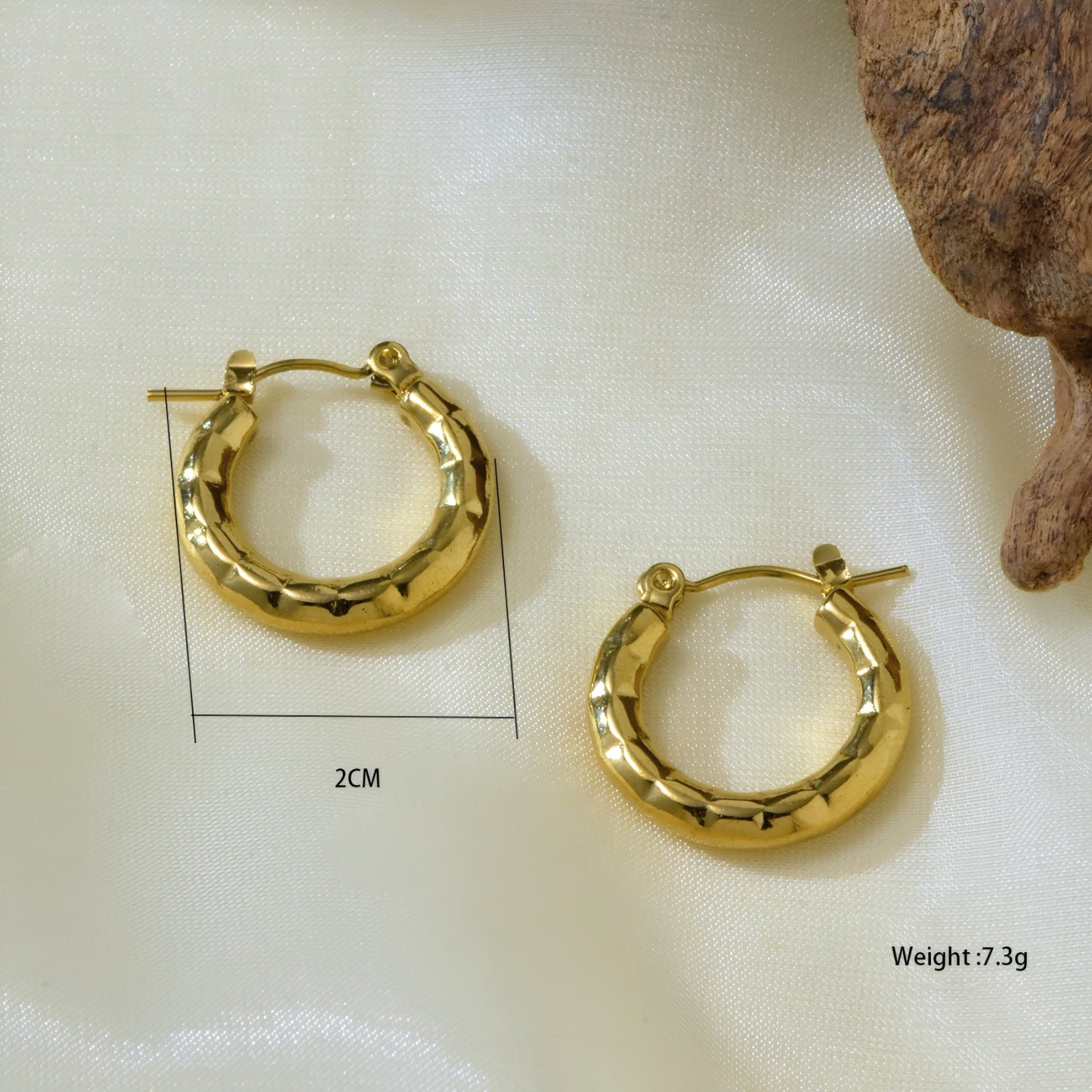 Polygon Circle Earring Pair