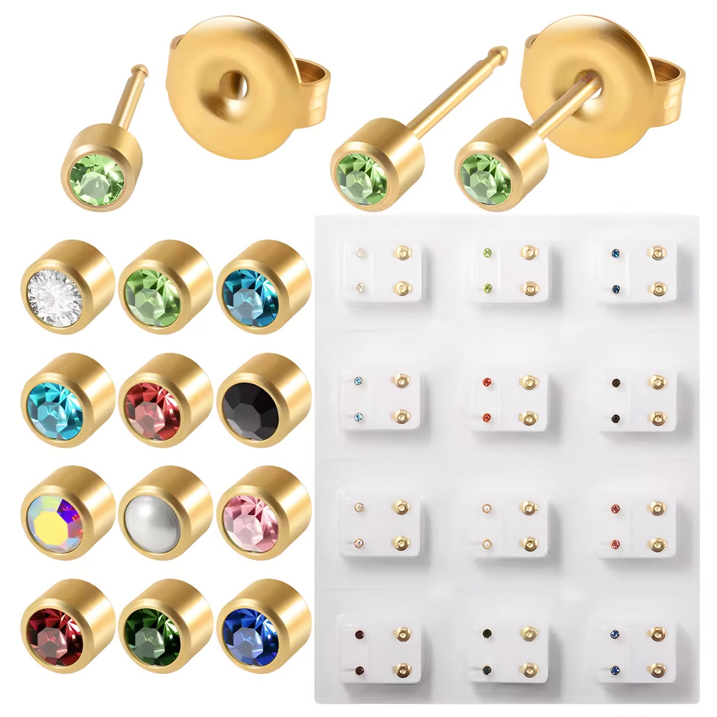 Surgical Steel Gold Stud Earring