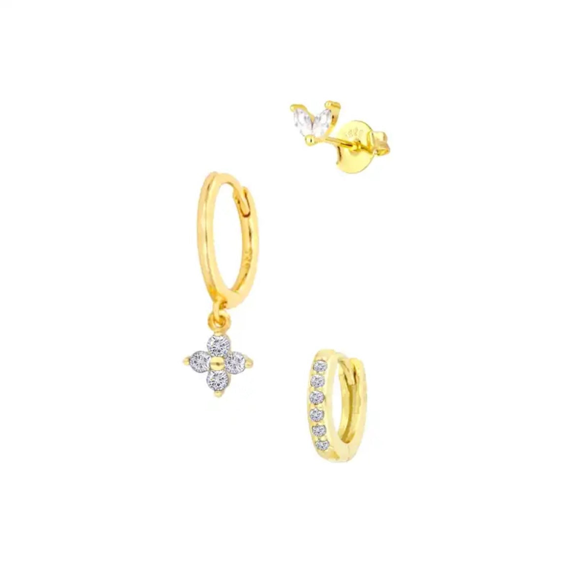 3pcs/set Hoops Pin Earring