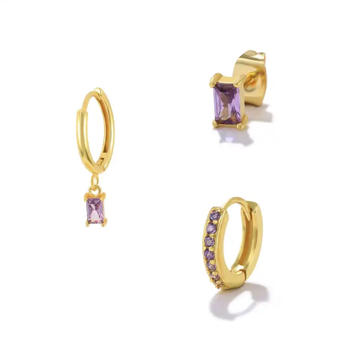 3pcs/set Hoops Pin Earring