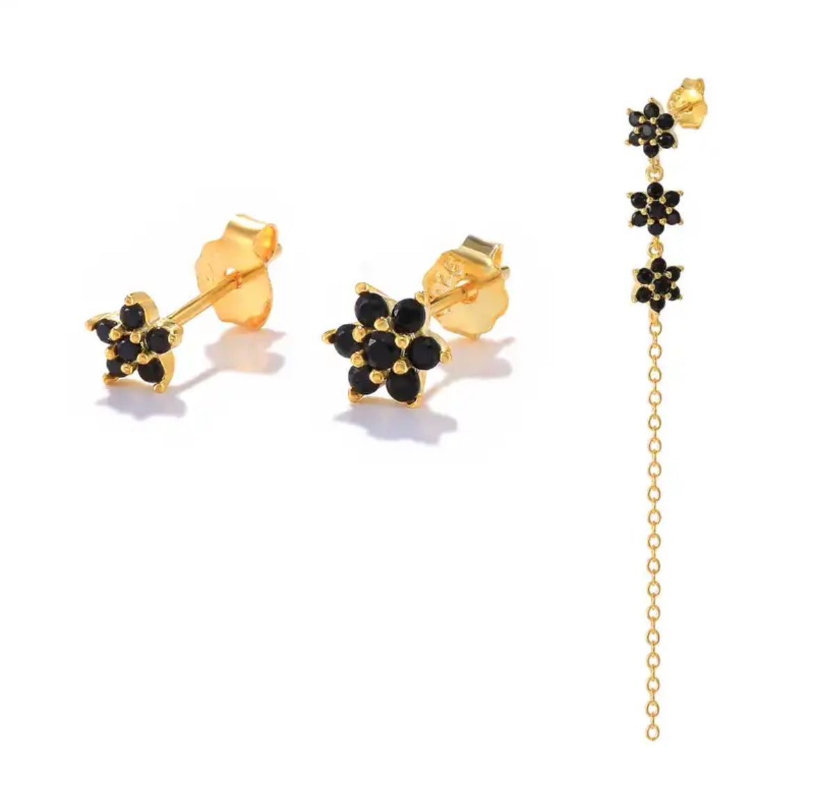 3pcs/set 3 Flowers Chain with Flower Pin