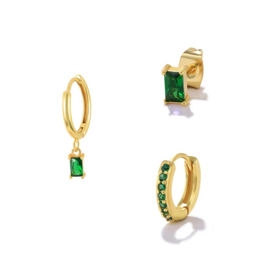 3pcs/set Hoops Pin Earring