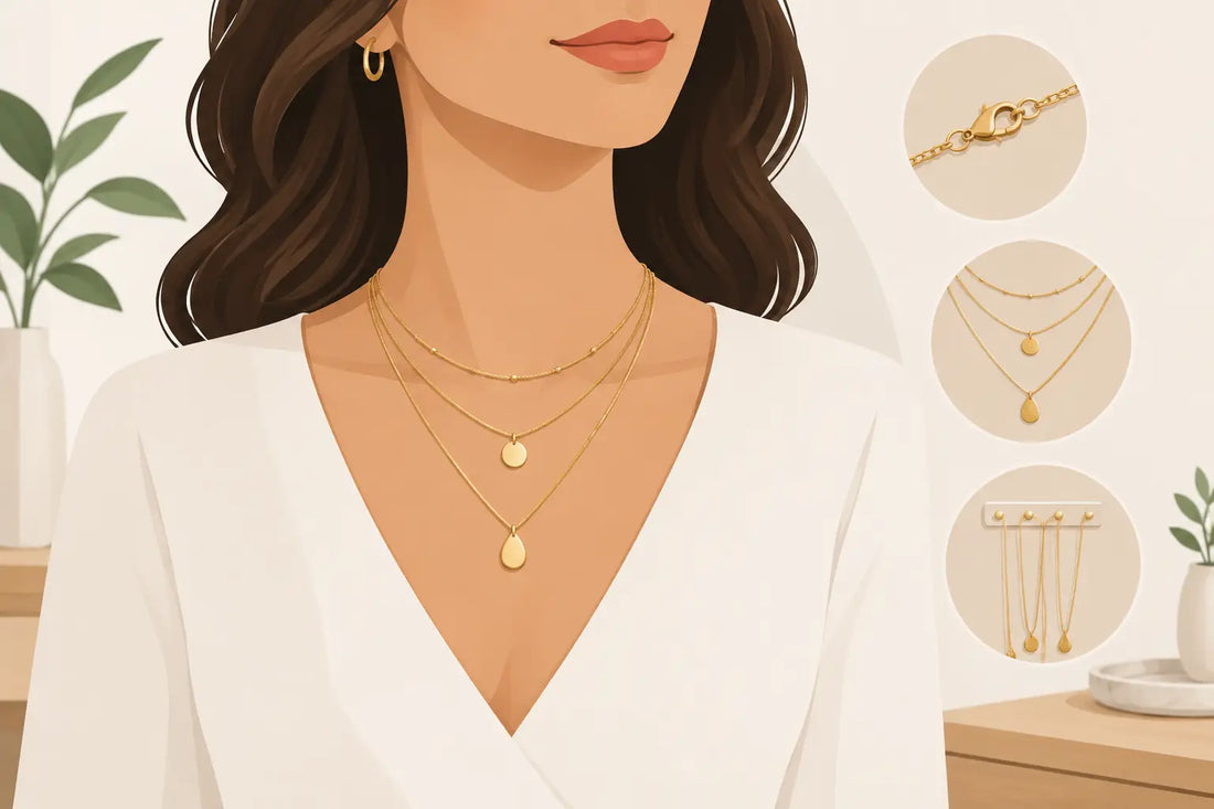 How to Layer Gold Necklaces Without Tangling