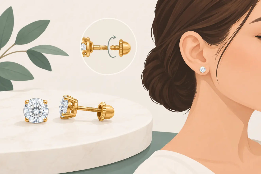 Screw Back Earrings for Adults That Stay Put