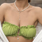 Pearl Choker Chain Tassel Pendant