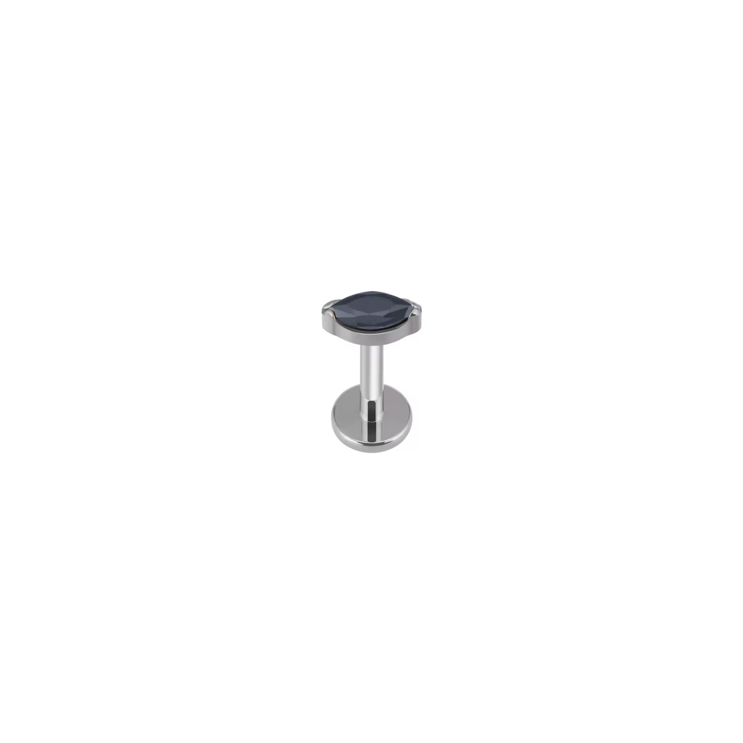 Titanium Single Tiny Marquise Flat Ear Piercing