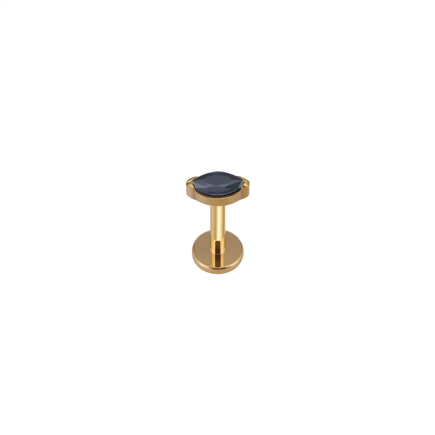 Titanium Single Tiny Marquise Flat Ear Piercing