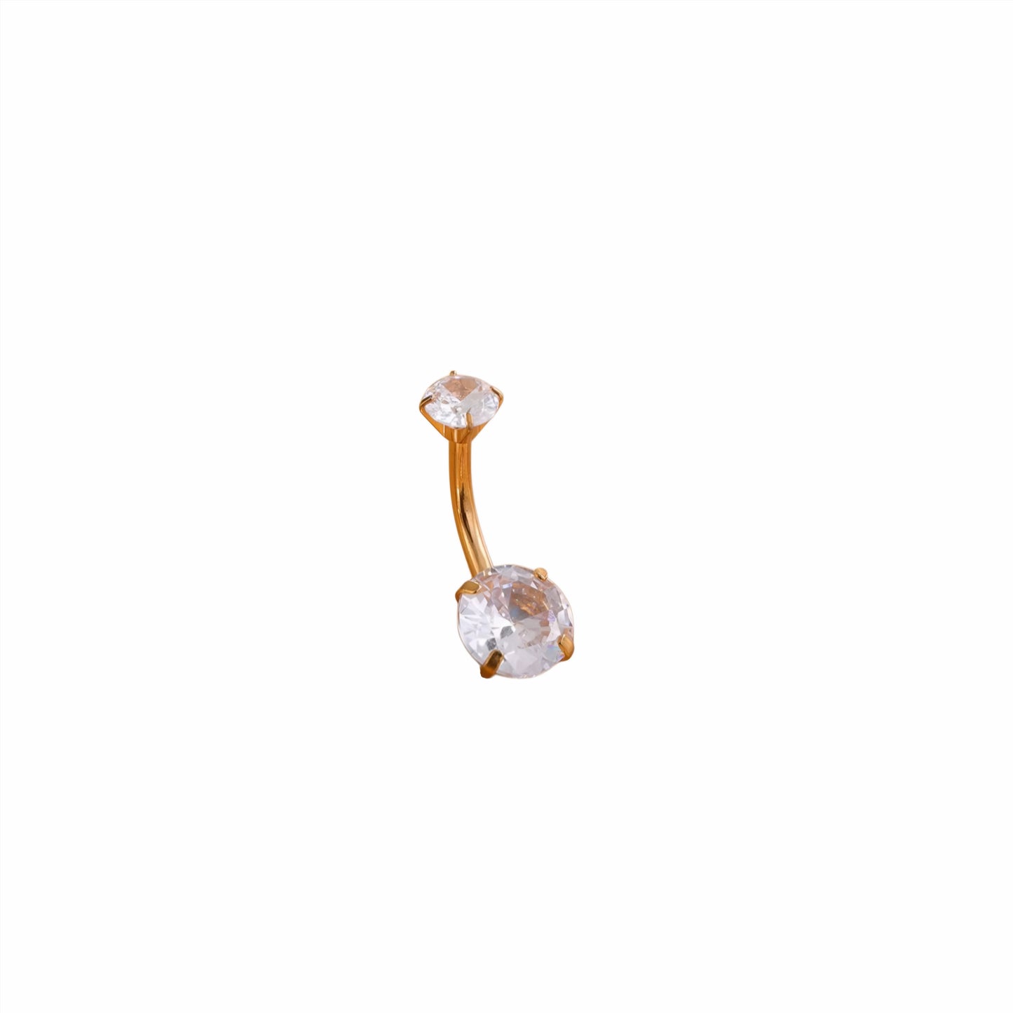 Large Zircon Belly Piercing