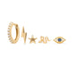 5pcs/set Snake, Eye, Star, Lighting Earring