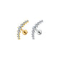 Titanium Labret Curved Bar Flat Ear Piercing