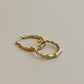 Bamboo Circle Earring Pair