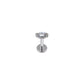 Titanium Single Tiny Marquise Flat Ear Piercing