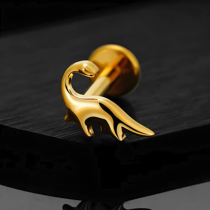 Titanium Dinosaur Flat Ear Piercing