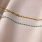 Double Layer Oval chain & Turquoise Beads