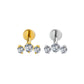 Titanium Triple Cluster Ear Piercing